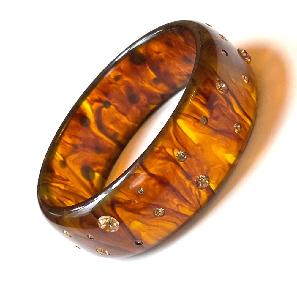 Italian Resin Swarovski bangle
